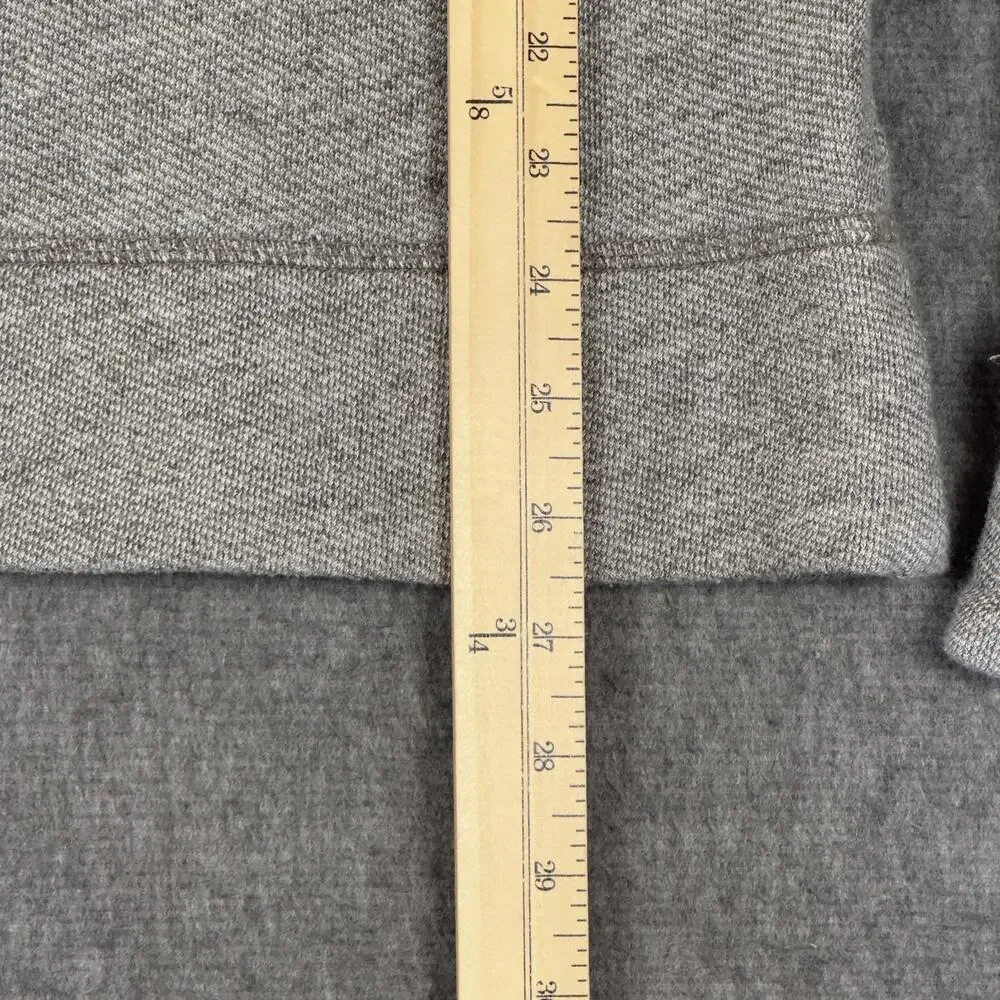 Billy Reid Sweater Mens Medium Gray Mock Neck Cotton Knit Button Pullover